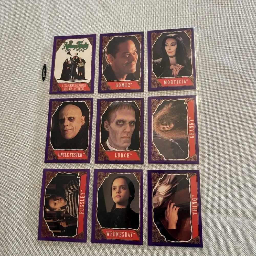 The Addams Family Topps Trading‎ Card Set 99 Cards 11 Stickers Wednesday Addams